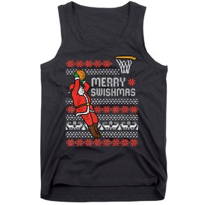 Merry Swishmas Ugly Christmas Sweater Basketball Pajamas Tank Top