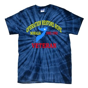 Mogadishu Somalia Veteran Operation Restore Hope War Veteran Tie-Dye T-Shirt