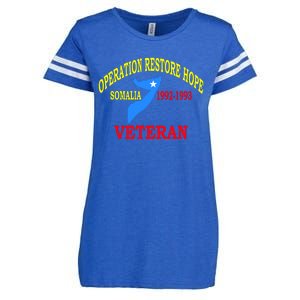 Mogadishu Somalia Veteran Operation Restore Hope War Veteran Enza Ladies Jersey Football T-Shirt