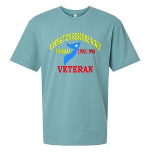 Mogadishu Somalia Veteran Operation Restore Hope War Veteran Sueded Cloud Jersey T-Shirt