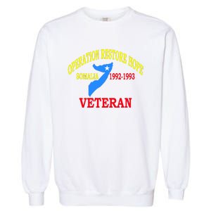 Mogadishu Somalia Veteran Operation Restore Hope War Veteran Garment-Dyed Sweatshirt