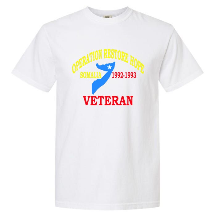 Mogadishu Somalia Veteran Operation Restore Hope War Veteran Garment-Dyed Heavyweight T-Shirt