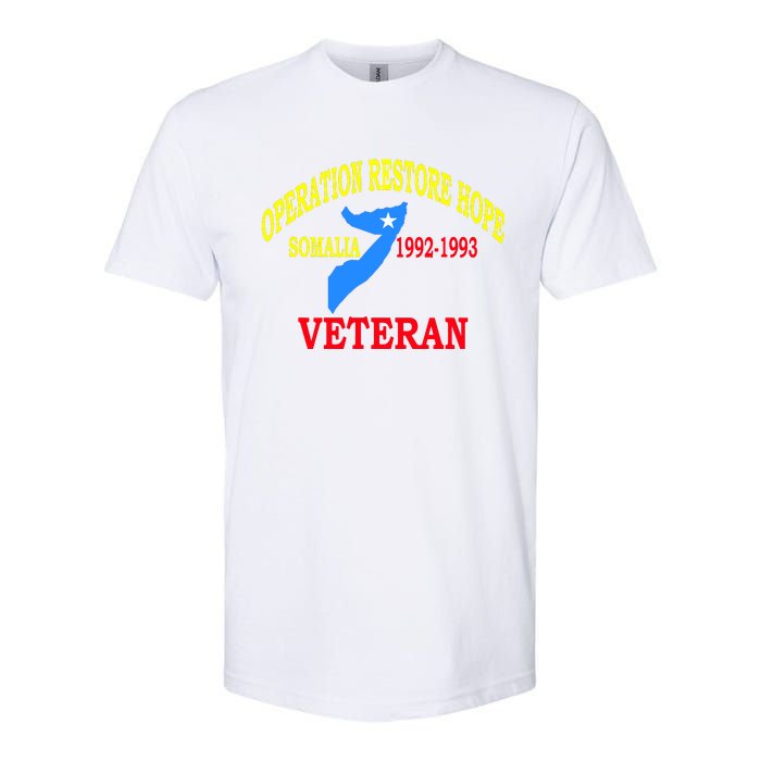 Mogadishu Somalia Veteran Operation Restore Hope War Veteran Softstyle CVC T-Shirt