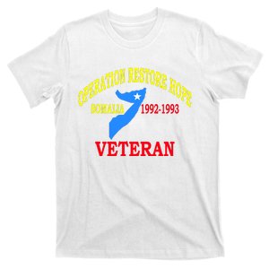 Mogadishu Somalia Veteran Operation Restore Hope War Veteran T-Shirt