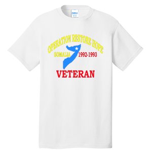 Mogadishu Somalia Veteran Operation Restore Hope War Veteran Tall T-Shirt