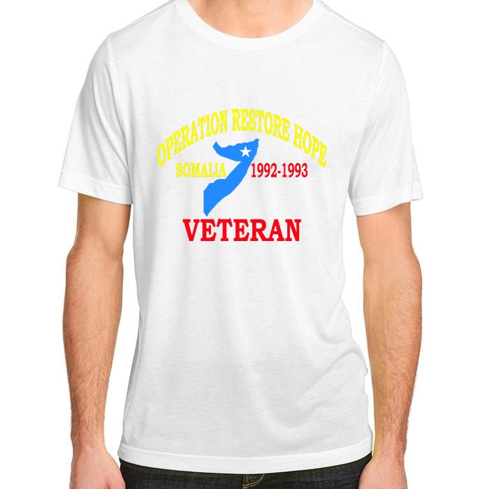 Mogadishu Somalia Veteran Operation Restore Hope War Veteran Adult ChromaSoft Performance T-Shirt