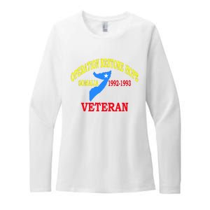 Mogadishu Somalia Veteran Operation Restore Hope War Veteran Womens CVC Long Sleeve Shirt