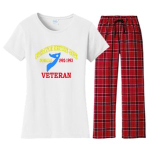 Mogadishu Somalia Veteran Operation Restore Hope War Veteran Women's Flannel Pajama Set