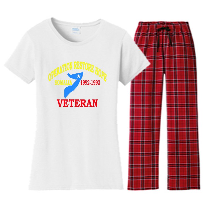 Mogadishu Somalia Veteran Operation Restore Hope War Veteran Women's Flannel Pajama Set