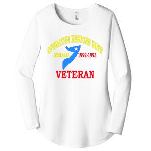 Mogadishu Somalia Veteran Operation Restore Hope War Veteran Women's Perfect Tri Tunic Long Sleeve Shirt