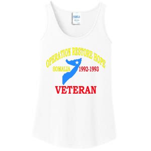 Mogadishu Somalia Veteran Operation Restore Hope War Veteran Ladies Essential Tank