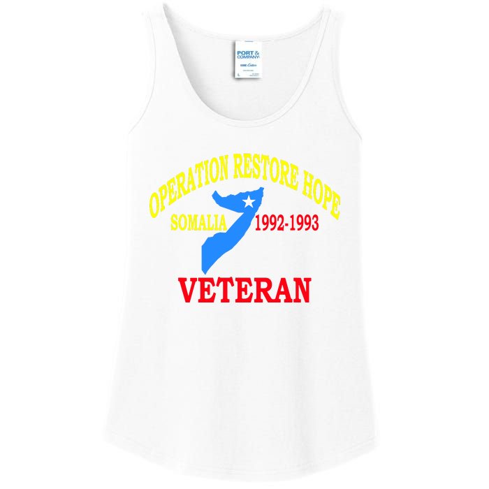 Mogadishu Somalia Veteran Operation Restore Hope War Veteran Ladies Essential Tank