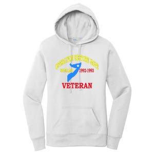 Mogadishu Somalia Veteran Operation Restore Hope War Veteran Women's Pullover Hoodie