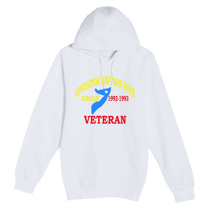 Mogadishu Somalia Veteran Operation Restore Hope War Veteran Premium Pullover Hoodie