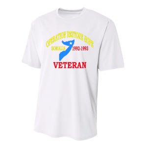 Mogadishu Somalia Veteran Operation Restore Hope War Veteran Performance Sprint T-Shirt