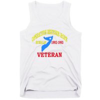 Mogadishu Somalia Veteran Operation Restore Hope War Veteran Tank Top