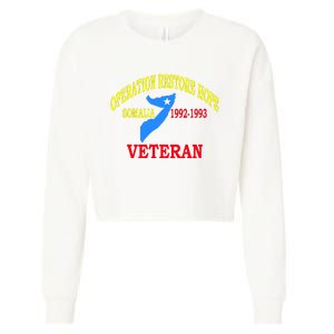 Mogadishu Somalia Veteran Operation Restore Hope War Veteran Cropped Pullover Crew