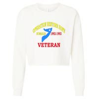 Mogadishu Somalia Veteran Operation Restore Hope War Veteran Cropped Pullover Crew