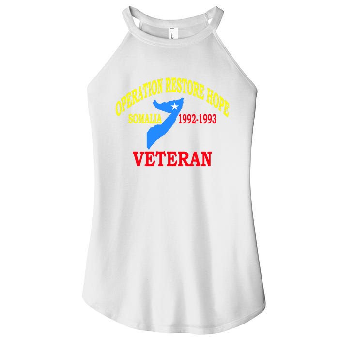 Mogadishu Somalia Veteran Operation Restore Hope War Veteran Women's Perfect Tri Rocker Tank