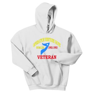 Mogadishu Somalia Veteran Operation Restore Hope War Veteran Kids Hoodie