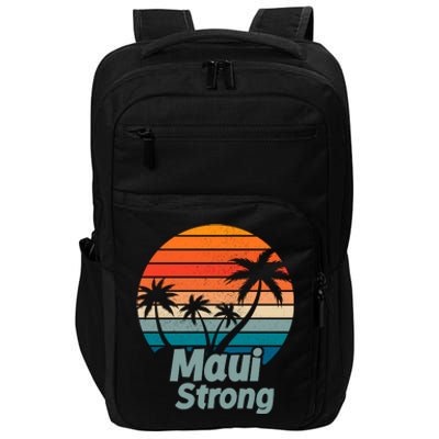 Maui Strong Vintage Sunset Wildfire Impact Tech Backpack