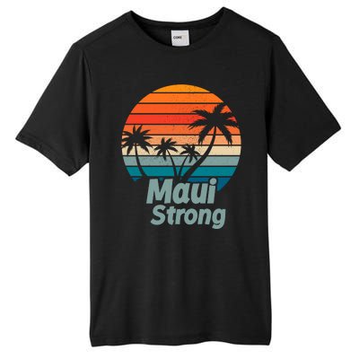 Maui Strong Vintage Sunset Wildfire Tall Fusion ChromaSoft Performance T-Shirt