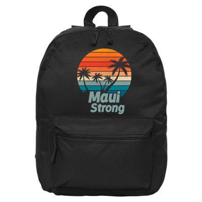 Maui Strong Vintage Sunset Wildfire 16 in Basic Backpack