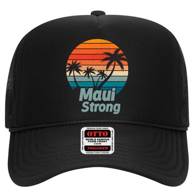 Maui Strong Vintage Sunset Wildfire Trucker Hat