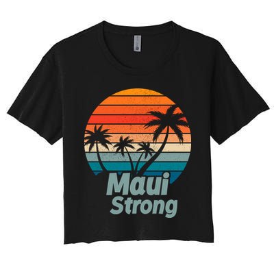 Maui Strong Vintage Sunset Wildfire Crop Top