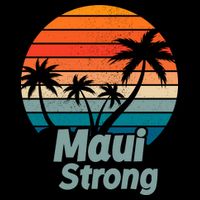 Maui Strong Vintage Sunset Wildfire Full Zip Hoodie