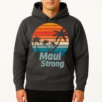 Maui Strong Vintage Sunset Wildfire Hoodie