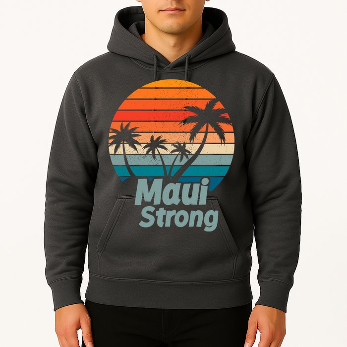 Maui Strong Vintage Sunset Wildfire Hoodie