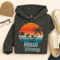 Maui Strong Vintage Sunset Wildfire Hoodie