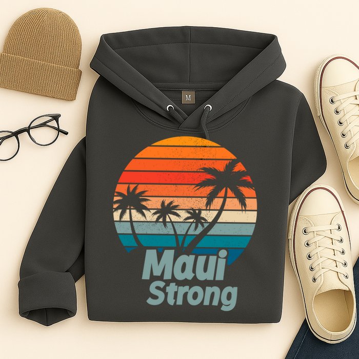 Maui Strong Vintage Sunset Wildfire Hoodie