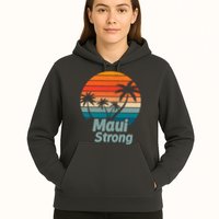 Maui Strong Vintage Sunset Wildfire Hoodie