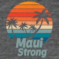 Maui Strong Vintage Sunset Wildfire Hoodie