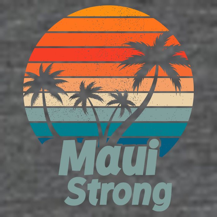 Maui Strong Vintage Sunset Wildfire Hoodie