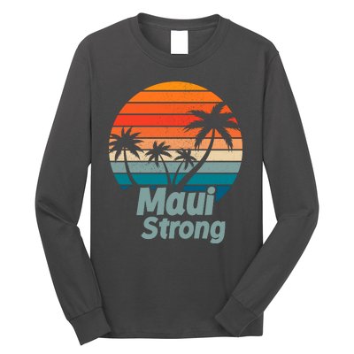 Maui Strong Vintage Sunset Wildfire Long Sleeve Shirt