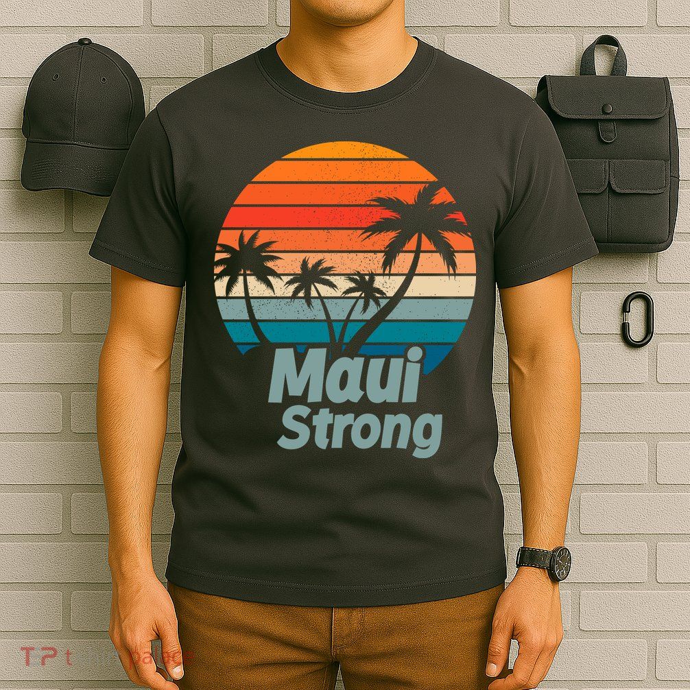 Maui Strong Vintage Sunset Wildfire T-Shirt
