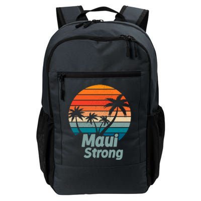 Maui Strong Vintage Sunset Wildfire Daily Commute Backpack