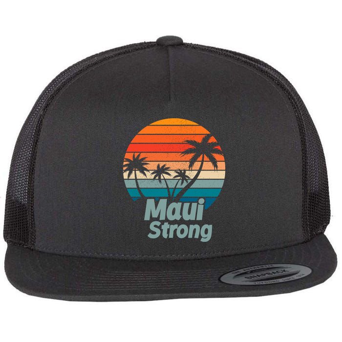 Maui Strong Vintage Sunset Wildfire Flatbill Hat