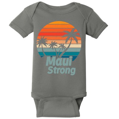 Maui Strong Vintage Sunset Wildfire Baby Bodysuit