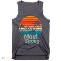 Maui Strong Vintage Sunset Wildfire Tank Top