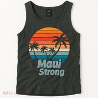Maui Strong Vintage Sunset Wildfire Tank Top