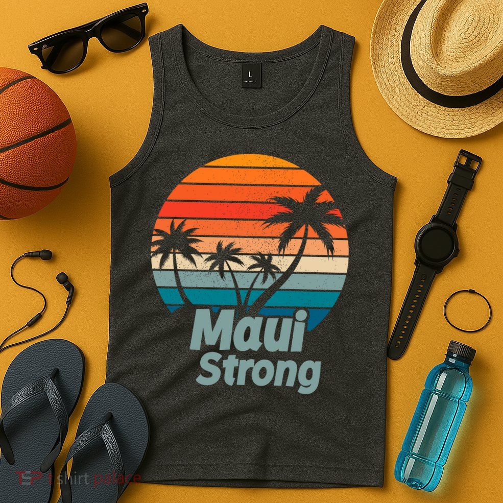 Maui Strong Vintage Sunset Wildfire Tank Top