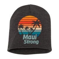 Maui Strong Vintage Sunset Wildfire Short Acrylic Beanie