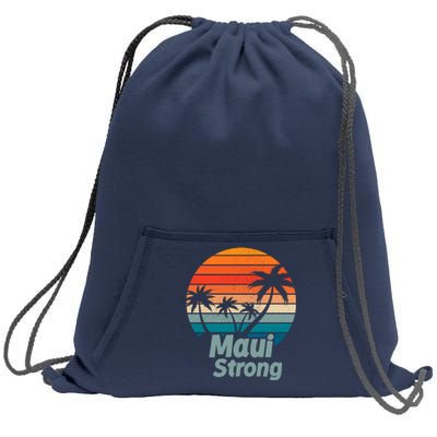 Maui Strong Vintage Sunset Wildfire Sweatshirt Cinch Pack Bag