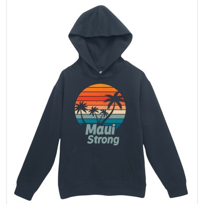 Maui Strong Vintage Sunset Wildfire Urban Pullover Hoodie