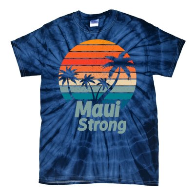 Maui Strong Vintage Sunset Wildfire Tie-Dye T-Shirt