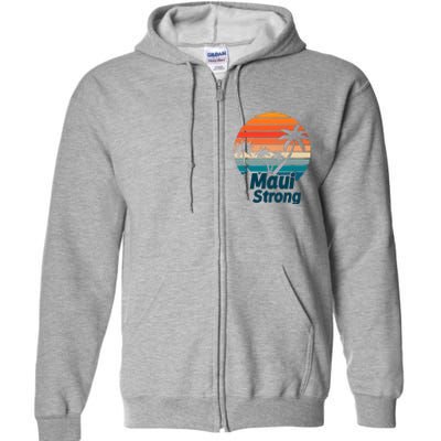 Maui Strong Vintage Sunset Wildfire Full Zip Hoodie